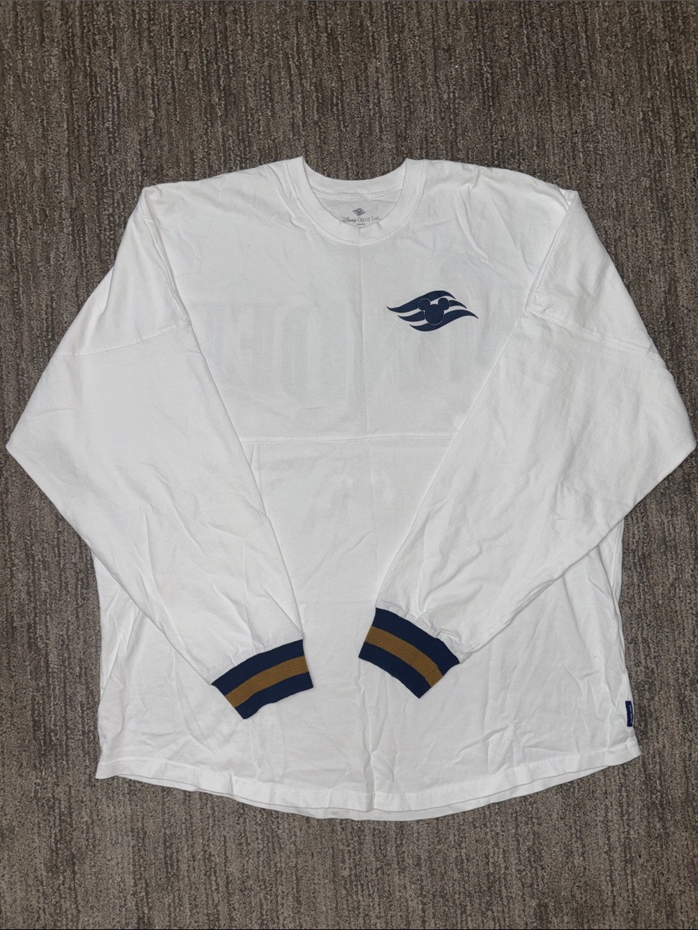 Disney white cotton Cruise Line Spirit Jersey featuring Donald Duck